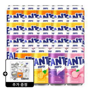환타 제로 오렌지+파인+포도+피치 350ml 4종 6입 (총 24캔) +(증정) 조앤프렌즈 키캡키링