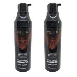 꾸띄르헤어샴푸 시즌4  새치 염색 샴푸 190ml 진갈색 2개
