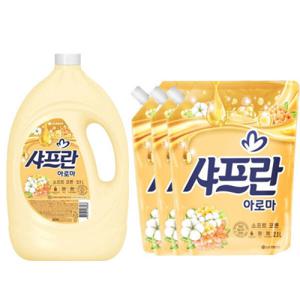 샤프란 섬유유연제 소프트코튼 3.1L + 2.1L 3개