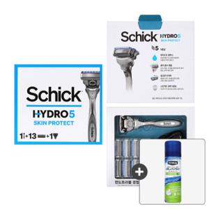 쉬크 하이드로5 스킨프로텍트 기획 (핸들1+날13+커버1) +(증정) 라임폼 210g