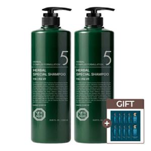 댕기머리 허벌 스페셜 탈모샴푸 (초특가행사) 1000ml 2개+샴푸10매 / 두피 각질 한방발효