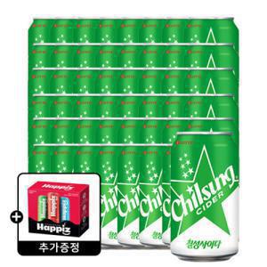 칠성사이다 350ml 48캔/탄산음료/사이다/음료수 사이다/칠성/오리지널+해피즈355ml 3종샘플러(소진 시 종료)