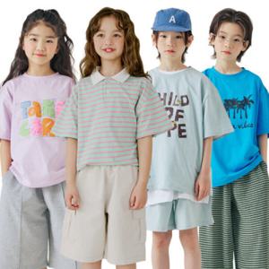 바브키즈 무더위를 위한 코디 SALE 티셔츠/반팔티/숏팬츠/7부팬츠/상하복/우비/물놀이템 외