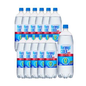 나랑드사이다 제로 1.5L x 12PET 제로음료/틴신/사이다