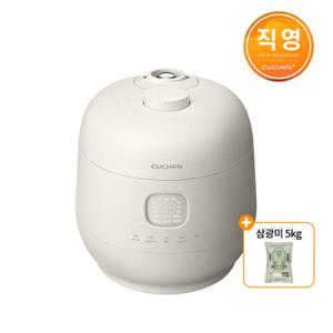 쌀5kg증정) 쿠첸 브레인 풀스텐 듀얼프레셔 6인용 IH전기압력밥솥 CRH-TWS0610W