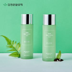 [김정문알로에] 큐어 카밍 토너 130ml+카밍 에멀젼 130ml (정가 87,000원)