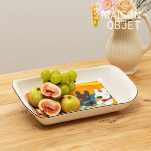 가스파드와 리사 도자기 직사각 라자냐접시