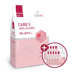 네츄럴랩 케어3 강아지사료 피부 알러지 2kg + 사료샘플 500g