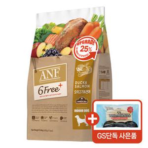 ANF 강아지사료 식스프리플러스 오리연어 5.6kg + 로하이드 밀크스틱 27P
