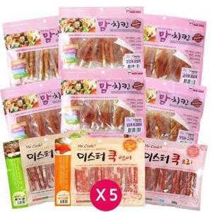 [친절한도그씨]맘쿡 / 미스터쿡 x 5개 강아지사사미간식 애견간식