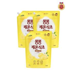 [퐁퐁]퐁퐁 주방세제 레몬식초 리필 2L x 3개