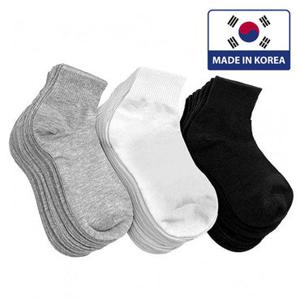 [국산/20족세트] 무지 단목양말 학생용 남여공용