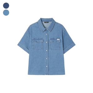 [게스] 여성 샴브레이 반팔셔츠 RP2W08J2 [정가 80,000원]