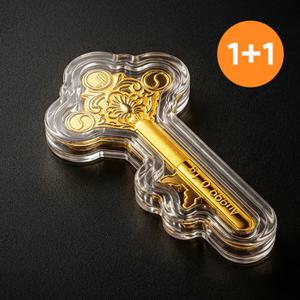 [한국금다이아몬드] 순금 행운 선물 골드바 열쇠 24K 0.1g 1+ 1 2개 세트