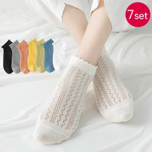 [7세트] 여성 여름 시원한 시스루 레이스 발목양말