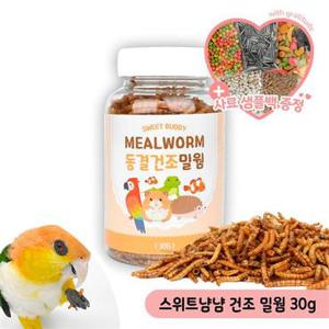스위트냠냠 건조 밀웜 30g 앵무새 소동물 단백질 간식