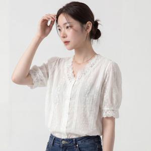 클라셰 (77까지)플라워팜썸머블라우스_B4M0875