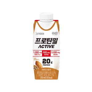 [정식품]그린비아 프로틴밀 액티브 아몬드와호두 단백질음료 250mlx18팩