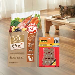 [우리와] [SET] ANF 6Free+ 인도어 캣 어덜트 5.6kg +층간 소음 미끄럼 방지 패드 36개입 (고양이 사료 세트)