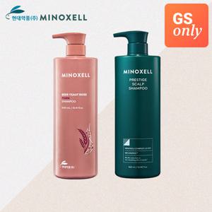 마이녹셀 [GS단독]현대약품 프레스티지 스칼프 샴푸 960ml 1개+맥주효모 로즈PDRN 샴푸 1000ml 1개 (정가 126,000원)