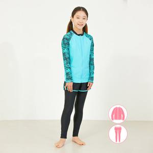 베이직엘르 여아동 레깅스 래쉬가드 세트 생존수영복 BEG-T602T