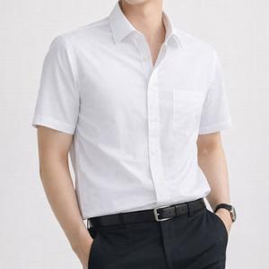 구김 걱정없이 입는 화이트 반팔 남성셔츠 빅사이즈130