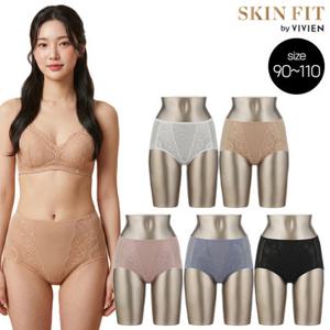 [방송히트]비비안 스킨핏 17차 빅사이즈 데일리 레이스 크레오라 헴 팬티 5종(110사이즈까지)
