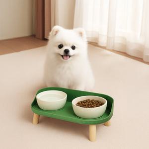 레토 강아지 밥그릇 고양이 밥그릇 도자기 식기 세트 물그릇