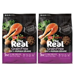 하림펫푸드 더리얼 캣 GF 크런치 연어 어덜트 3.2kg / 고양이사료