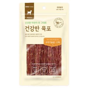 건강한육포 오리가슴살 스틱 100g 강아지간식