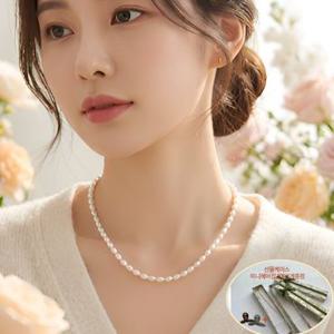 샬롯 쁘띠 오벌진주목걸이 국내제작 진주목걸이 MN0011
