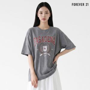 [기한한정 5%다운쿠폰] [포에버21] 피그먼트 레터링 프린팅 반팔 티셔츠 (FTDBTS014)