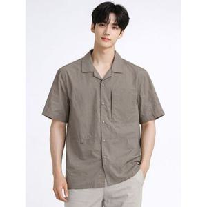 [디바옴므]여름 COOL 립와샤 셔켓 스트릿형 반팔 카라 티셔츠 남방 남자 남성여름/해변/남성/남자/작업복