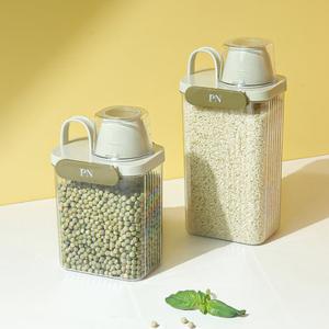 PN풍년 1+ 1 투명 밀폐용기 잡곡통 쌀통 1200ml+1800ml