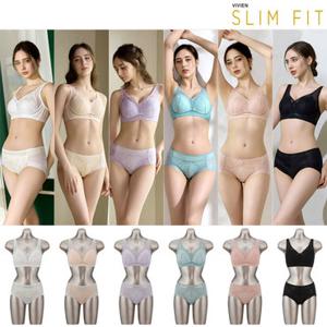 비비안 슬림핏 브라팬티 아쿠아 패키지 6+6
