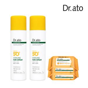 [2개set] 닥터아토 쿨링 선 스프레이 150ml (+클렌징티슈 2팩)