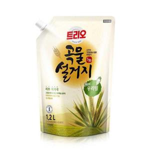 1.2L 리필식주방세제 리필용 주방용 우리밀세제 우리밀 곡물세제 WFKC4PK