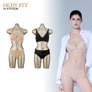 비비안 스킨핏 히든커버 노와이어 브라팬티 여자속옷세트 4종