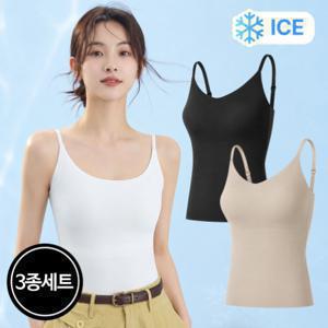 ★3종세트/캡내장 ★매끈라인 캡내장 쿨링 냉감 브라탑 나시 3종 세트