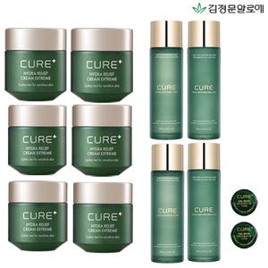 김정문알로에 큐어크림4X 익스트림 풀기초매니아(크림6+기초세트2+미니2)