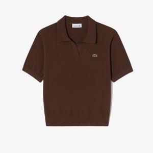 라코스테 (여성) 26SS 오픈 카라 피케 스웨터 폴로 셔츠 PF300E-56G LFA (피칸브라운)