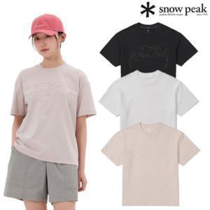 스노우피크 아스킨 여성 발포 레터링 반팔 티셔츠 S25MWFTS87