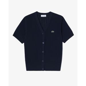 라코스테 (여성) 26SS 브이넥 반팔 가디건 AF360E-56G 166 (네이비)
