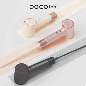 DOCO 고속 헤어 드라이어 75m/s 풍속, 음이온 헤어 케어, 110000 RPM, 영국/유럽 플러그, 가벼운 디자인, 가정용 및 여행용 선물