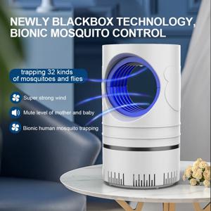 전기 파리 모기 곤충 킬러 LED 라이트 트랩 제어 램프 USB 전원 공급 장치 및 어댑터 포함 소형 해충 퇴치기