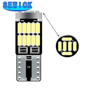 100Pcs T10 W5W 194 501 Led Canbus 오류 없음 자동차 인테리어 조명 T10 26SMD 4014 칩 흰색 악기 통관 조명 전구 램프