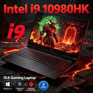 15.6인치 1080P 초경량 노트북 인텔 코어 i9-10980 32GB 램 2TB SSD 윈도우 11 슬림 노트북 가정 사무실 학습용