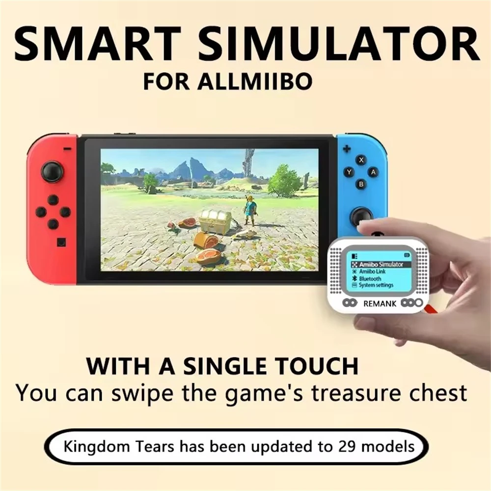 Allmiibo 충전식 지능형 시뮬레이터 에뮬레이터 스위치/Wiiu 게임 액세서리용 블루투스 호환 범용 라이터