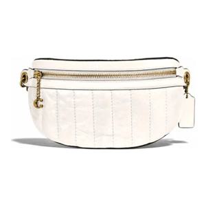COACH 가죽 숄더백, 크로스바디백, 슬링백, 패니팩 스몰 여성용 화이트 C0851-B4HA