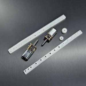 N20 감속 모터 2개 + 0.5 모듈 125mm 플라스틱 랙 2개, 3MM D-보어 기어 2개(선물)